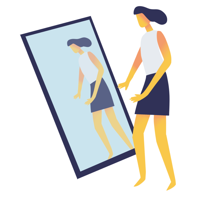 Examine body front <span>and back in mirror,</span> <span>especially legs.</span>