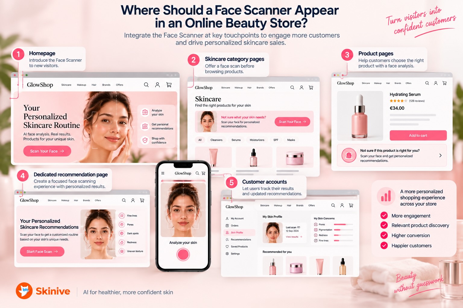 Where Should a Face Scanner Appear in an Online Beauty Store?
