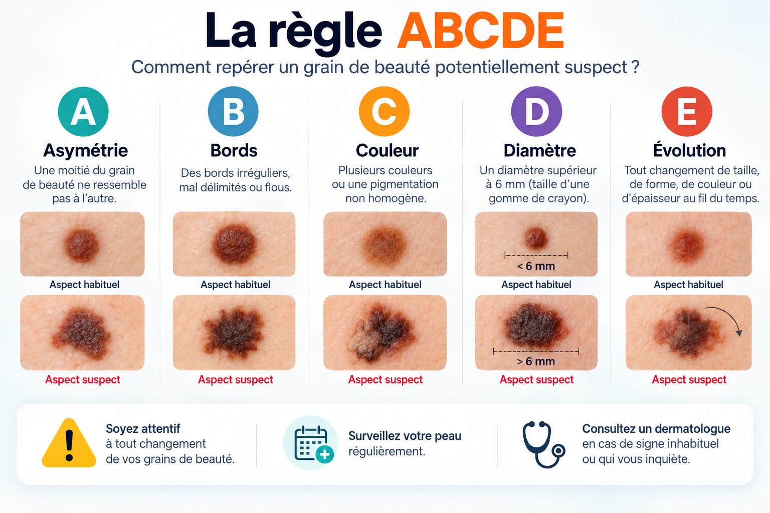 La règle ABCDE melanome