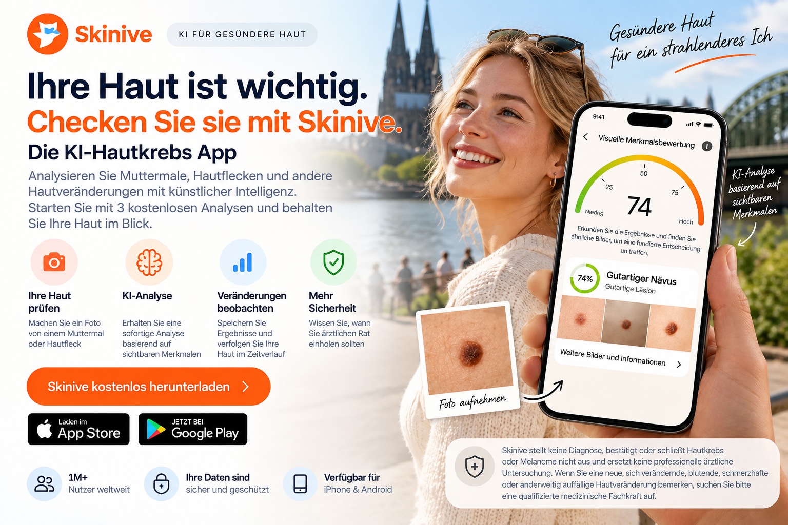 Hautkrebs App: KI-Hautcheck & Hautkrebs-Screening