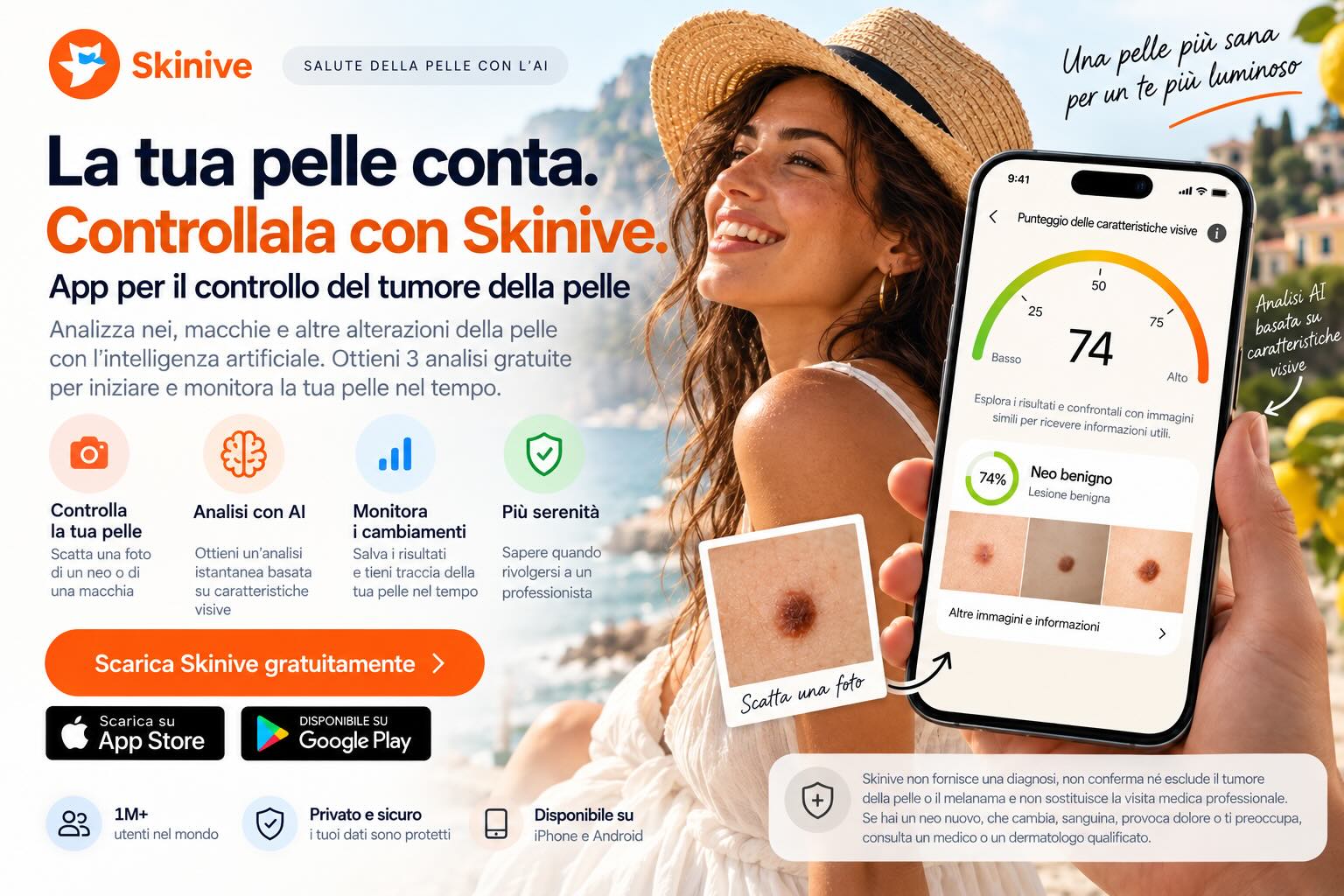 App Tumore della Pelle: Controllo nei & Scanner AI